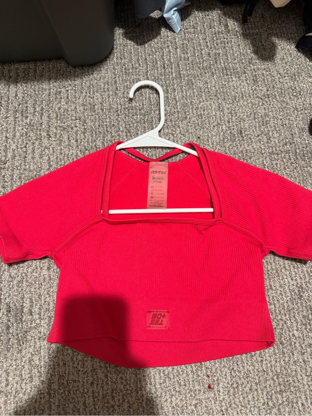 Bo + Tee Hot Pink ribbed crop top in a S #activewear #fitness